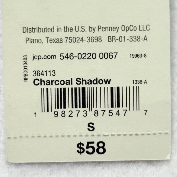 Mutual Weave Men's Long Sleeve Button Charcoal Shadow Plaid Shirt Size Small NWT - Picture 7 of 9